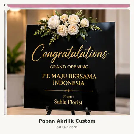 Papan Bunga Akrilik Grand Heaven Surabaya